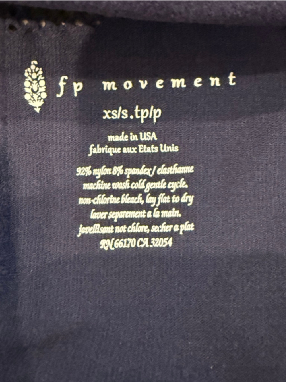 Women's FP Movement Navy Racerback Mesh Tank Top XS‎ - Picture 2 of 3